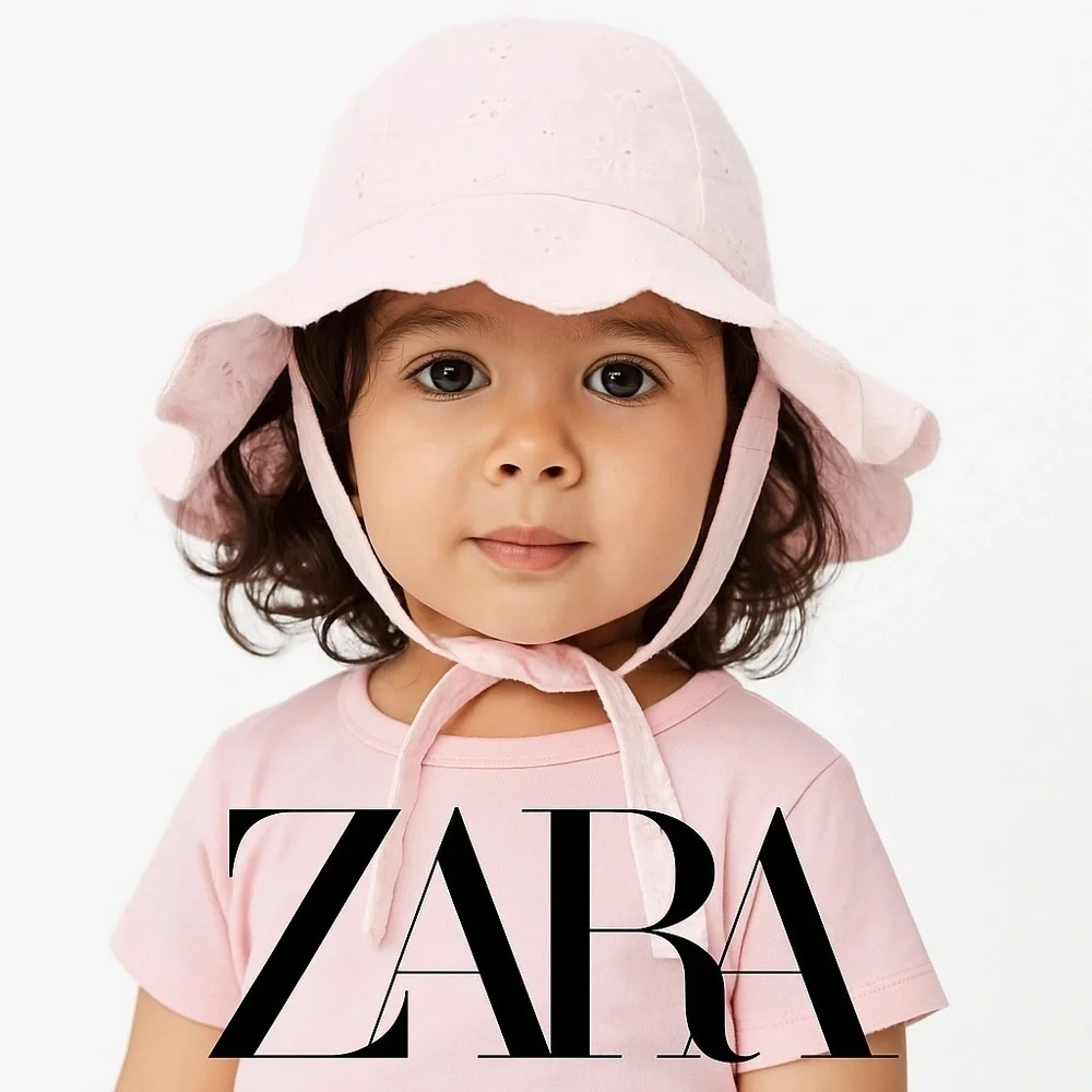 ZARA Kids | Pink | SWISS EMBROIDERED HAT